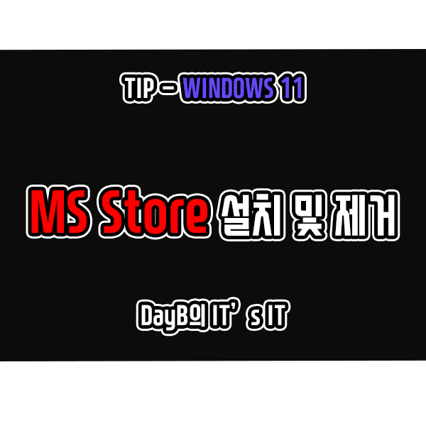 Windows11 마이크로소프트 스토어 설치 및 제거 방법 Windows11 마이크로소프트 스토어 설치 및 제거 방법