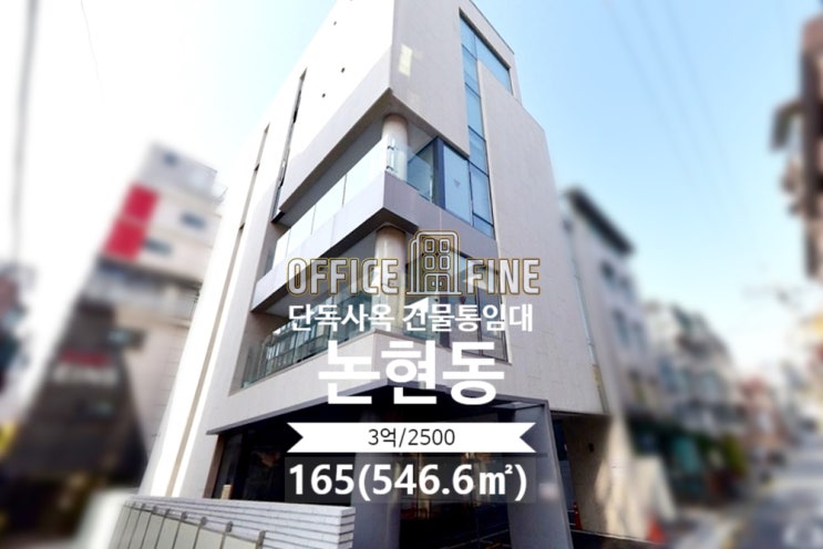  [강남사옥] 논현역 8분 논현동 165(546.6) 단독사옥 건물통임대 [논현동사옥]