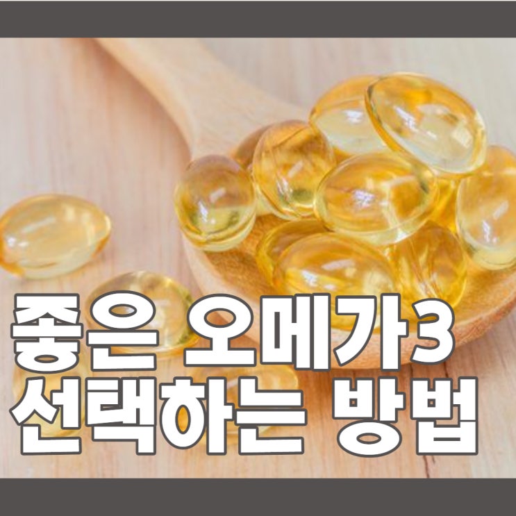  오메가3 효능 깐깐하게 골라서 챙겨먹기!