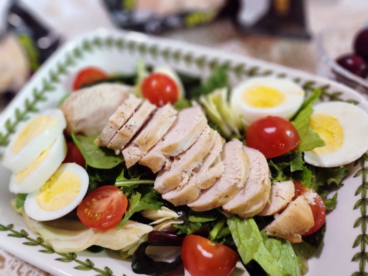 닭가슴살 다이어트 식단 :: 포만감 오래가는  닭가슴살 샐러드 레시피