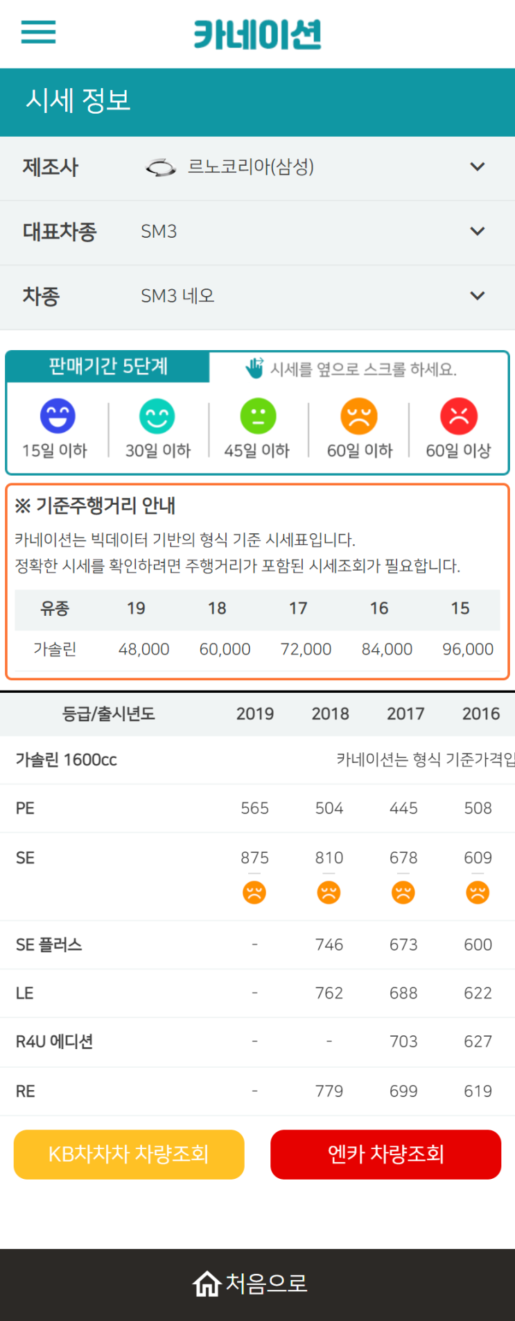 하우머치카 2023년 2월 SM3 네오 중고차시세.가격표 하우머치카 2023년 2월 SM3 네오 중고차시세.가격표