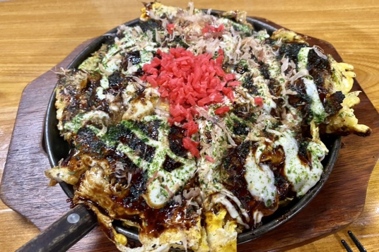 일본/오사카 [이자카야 겐키] 현지 직장인들이 선택한 오코노미야끼 맛집 방문 후기 ! + (오사카에 사는 사람들 출연 맛집)