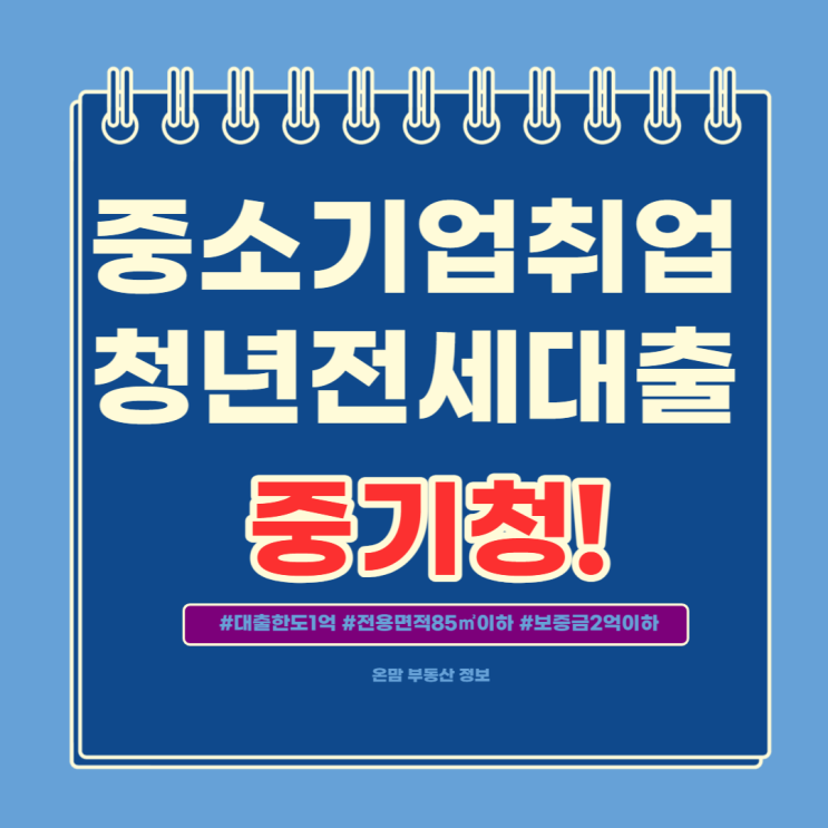  중소기업 청년 전세 대출 한도및 요건알아보기