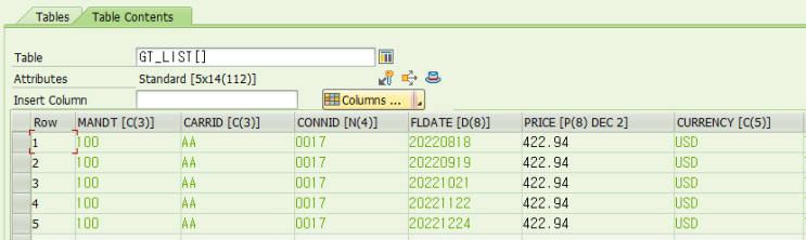  [ABAP] INSERT - 인터널 테이블 데이터 삽입