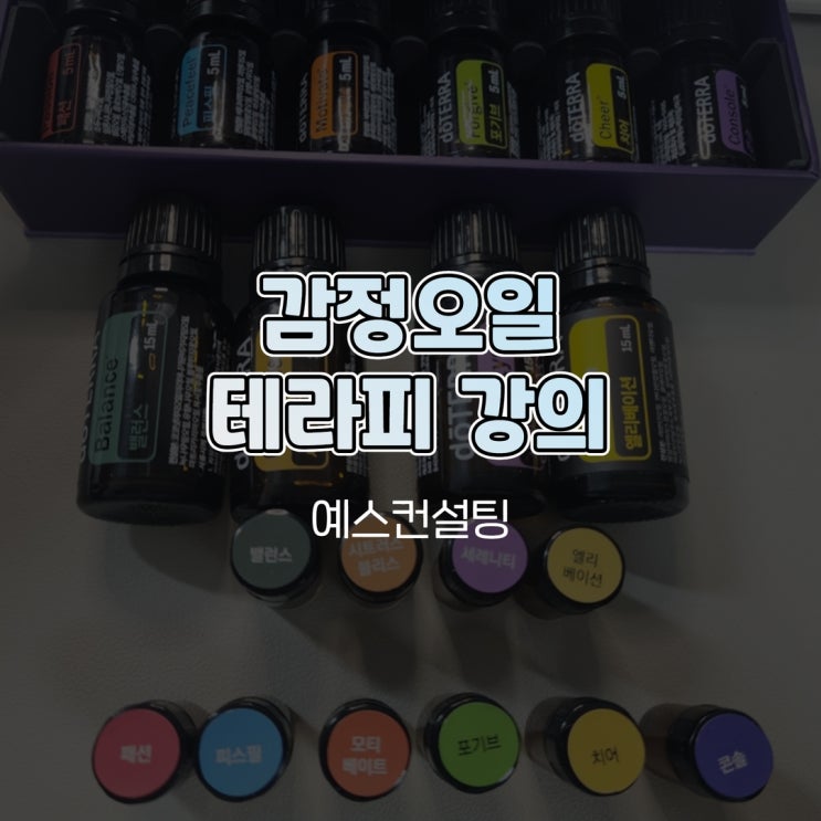  감정오일테라피 강의 힐링 스트레스 관리 예스컨설팅