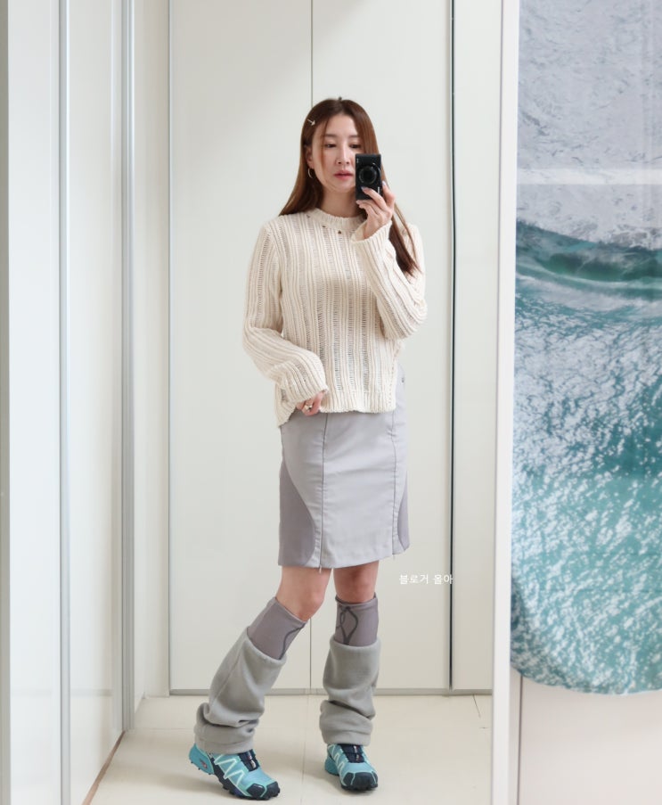  오호스 OJOS 스커트&레그워머 고프코어 데일리룩 (hip한 봄코디)