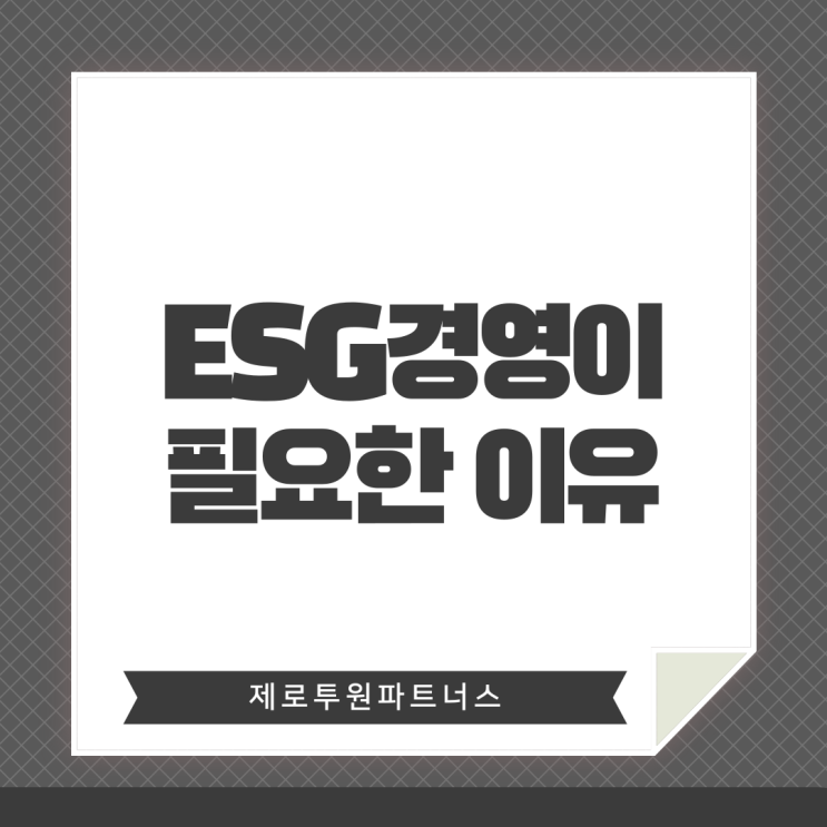  스타트업이라면 알아둬야 하는, ESG경영