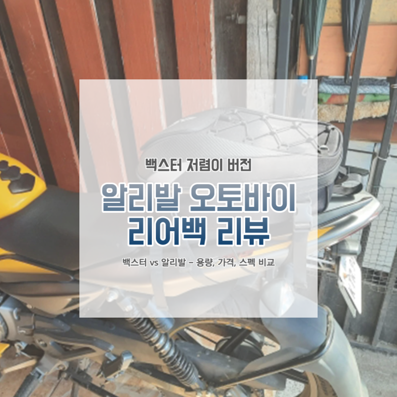 [리뷰] 알리발 오토바이 리어백 - 백스터 저렴이 버전 (가격, 수납, 용량, 마감, 스펙 비교)