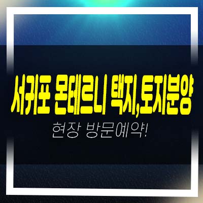  제주 서귀포 몬테르니 남원읍 대단지 택지(대지) 토지 잔여필지 분양 및 현장 방문예약