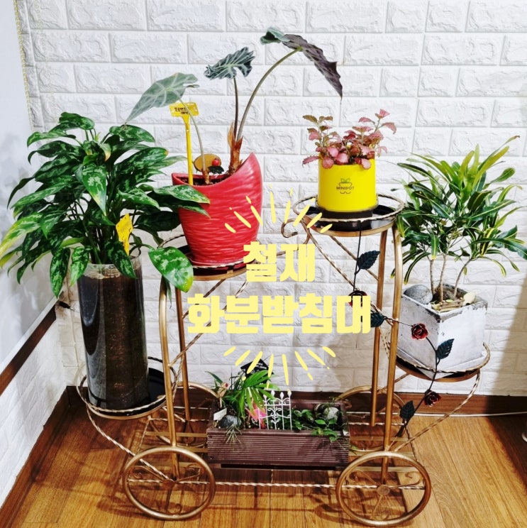  철제화분받침대 선반 정리로 깔끔하게! 원아트