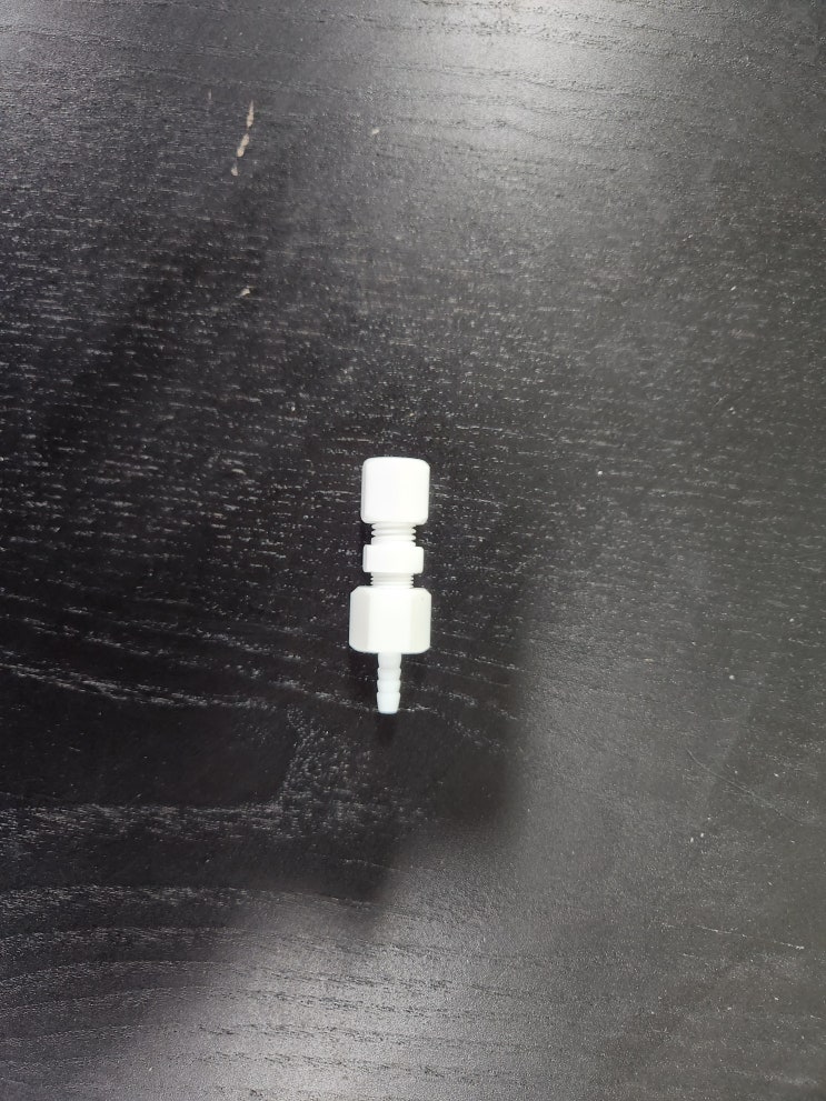  Silicon tubing + PTFE tubing 연결하기