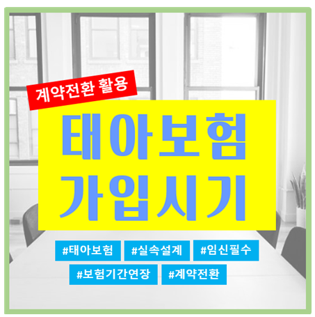  태아보험 가입시기에 설계 선택하고 계약전환 활용하는 방법