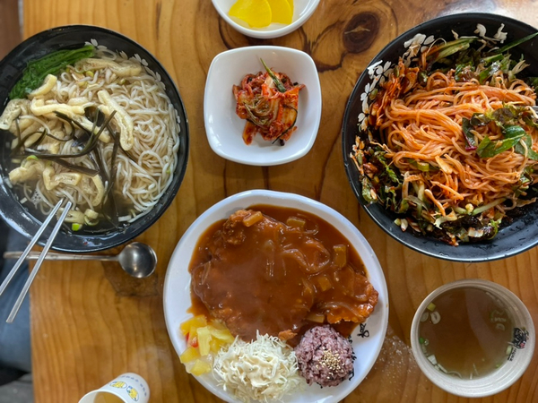  옥산맛집 청암산 오토캠핑장 근처 매일 생면뽑는 청향국수