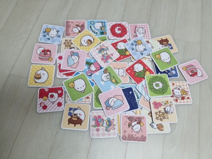  아이와 집에서 할만한 기억력 증가 보드게임 놀이 MOLANG 몰랑이 메모리 게임