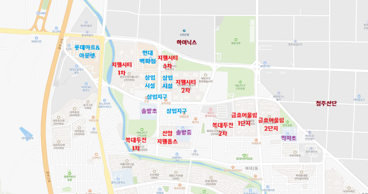  청주 복대동 입지, 복대동 지웰시티 및 복대동 아파트 알아보기