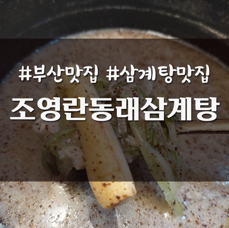  부산 하단 피로회복에 좋은 삼계탕 맛집 조영란동래삼계탕 _ 내돈내산 후기