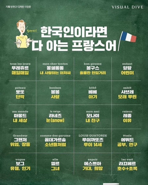  (개드립) 프랑스어 배우기. 꽃미남이 되고 싶다(?)