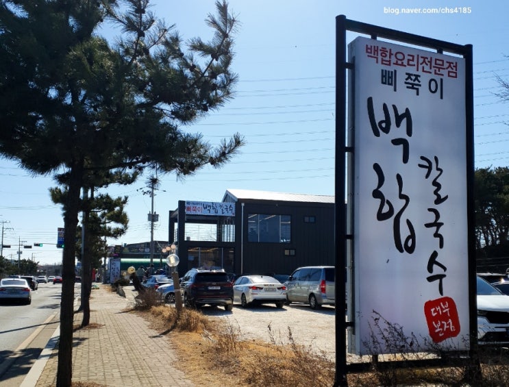  조개 안좋아한다면서 백합칼국수 완전 맛있게 배터지게 먹고 왔어요