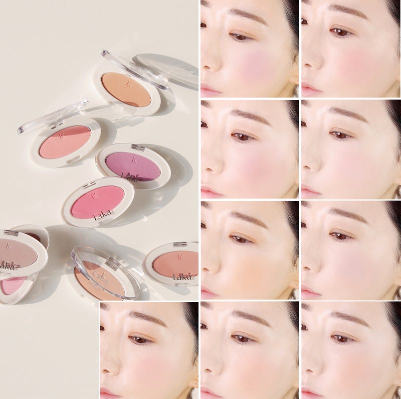 라카 블러셔 러브 실크 블러쉬 전색상 발색 컬러가 진짜 예쁨!