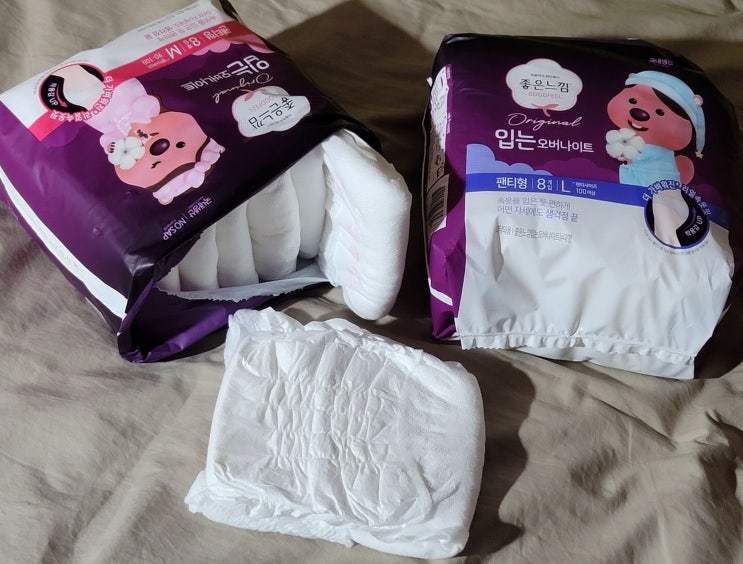  예민한 그 날, 언제 어디서든 걱정없이 편안하게 '좋은느낌 입는오버나이트 잔망루피에디션' 초경생리대, 리얼 속옷핏 생리대 추천!!