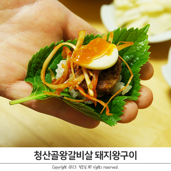 청산골왕갈비살 돼지왕구이 밥도둑이 따로없네