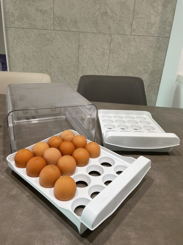 올에그 왕란 계란트레이로 냉장고 깔끔하게 정리하기:) 계란보관법