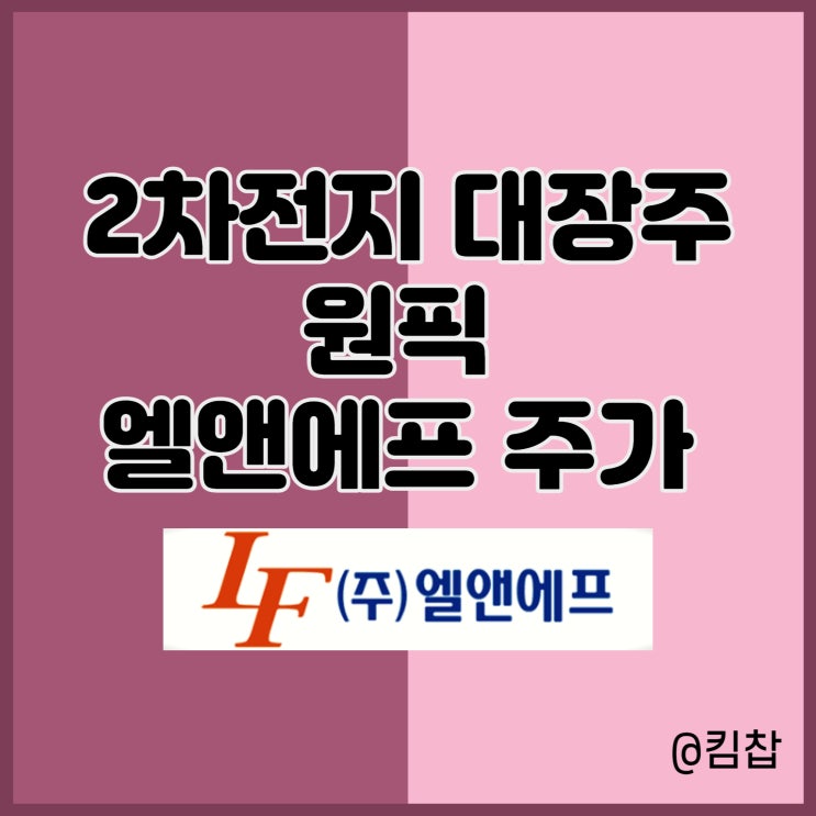  2차전지 관련주 상승 이유와 대장주 엘앤에프 주가