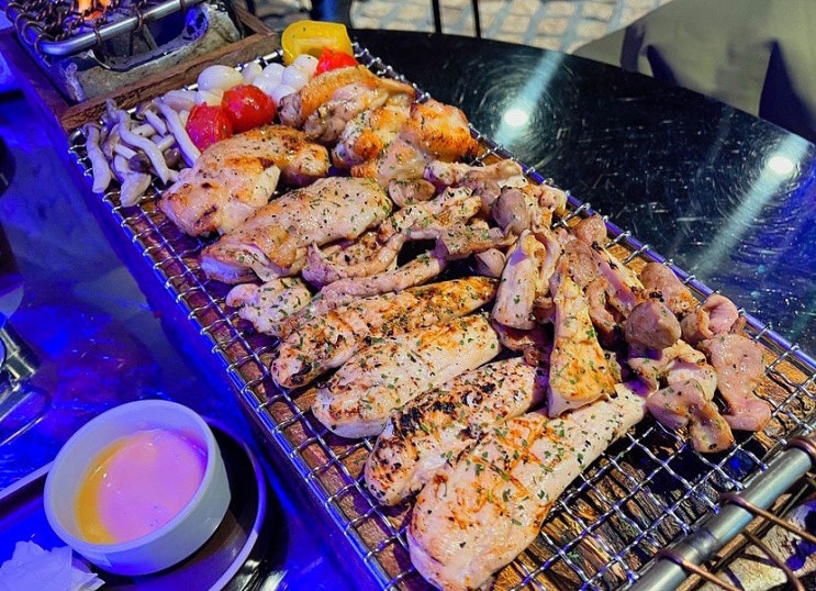  광안리 매일 오전 배송되는 신선한 국내산 닭 특수부위 구이전문점 옥계관