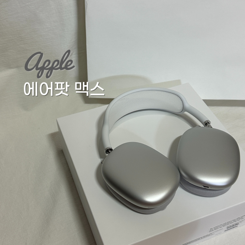 [애플] 에어팟맥스 실버 후기,착용샷 + 공홈 주문, 가로수길 애플 픽업