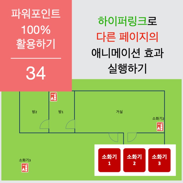 파워포인트 100% 활용하기 34. 하이퍼링크로 다른 페이지의 애니메이션 효과 실행하기 파워포인트 100% 활용하기 34. 하이퍼링크로 다른 페이지의 애니메이션 효과 실행하기