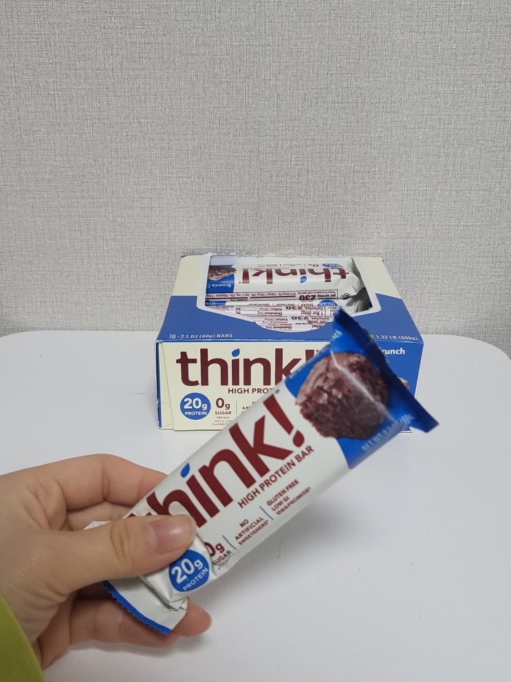  [내돈내산]내 최애 단백질바 '씽크씬 하이 프로틴바 브라우니 크런치 맛을 소개합니다.