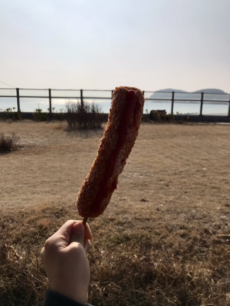 포항 환호공원입구 원더풀 명품찹쌀 꽈배기 바닷가에서 먹으니 아주 맛나다