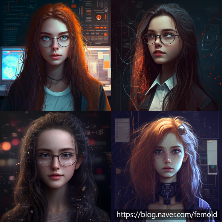  Art gallery : AI 이미지 - Datascience girl