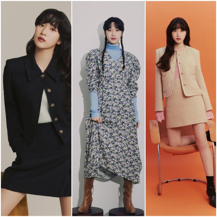  온앤온 원피스 트위드자켓 코디 '문가영 패션'처럼 옷입기 추천
