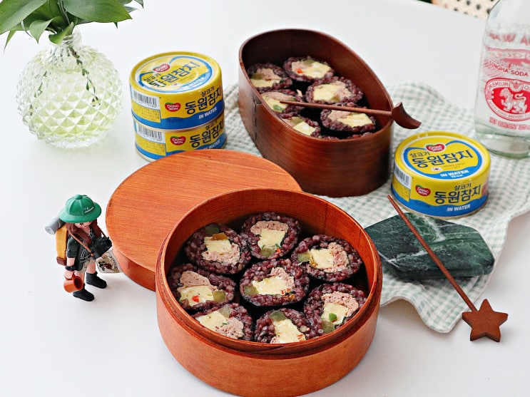  다이어트 김밥레시피 건강한 동원참치인워터로 만든 참치김밥