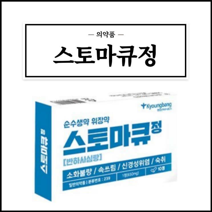  스토마큐정(반하사심탕), 효능효과/복용법/부작용/주의사항 등 간단정리