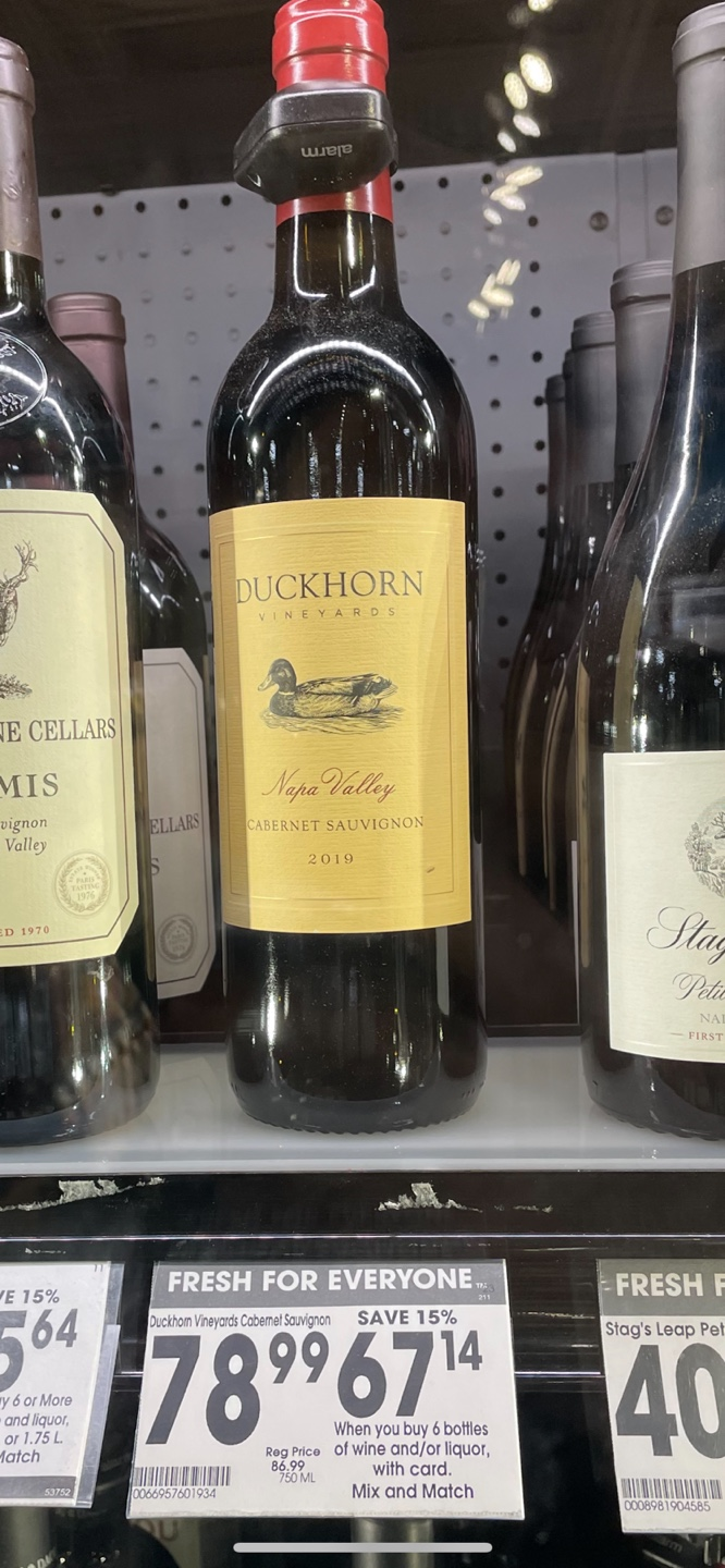  W7. 덕혼 까베르네 소비뇽 2019(Duckhorn cabernet sauvignon)