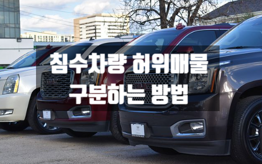 침수차량 허위매물 구분하는 방법