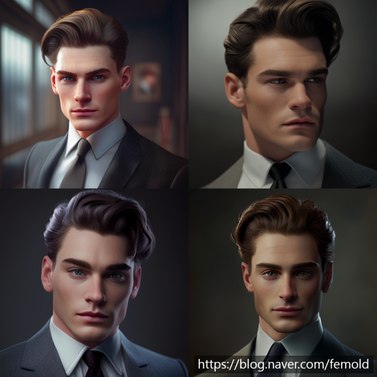  Art gallery : AI 이미지 깔끔한 외모의 남자