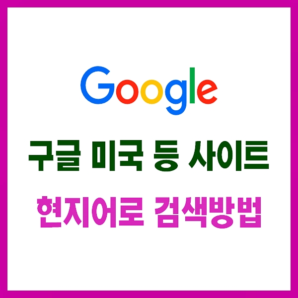  구글 미국 바로가기 주소와 각 나라별 언어로 검색하는 방법