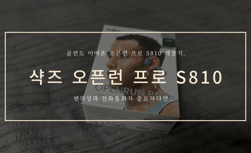 샥즈 오픈런 프로 S810 개봉 및 사용기