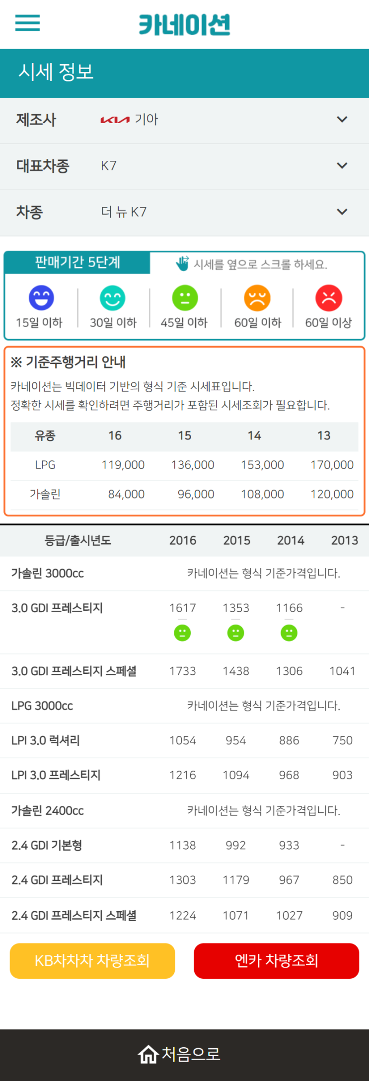 하우머치카 2023년 2월 더 뉴 K7 중고차시세.가격표 하우머치카 2023년 2월 더 뉴 K7 중고차시세.가격표