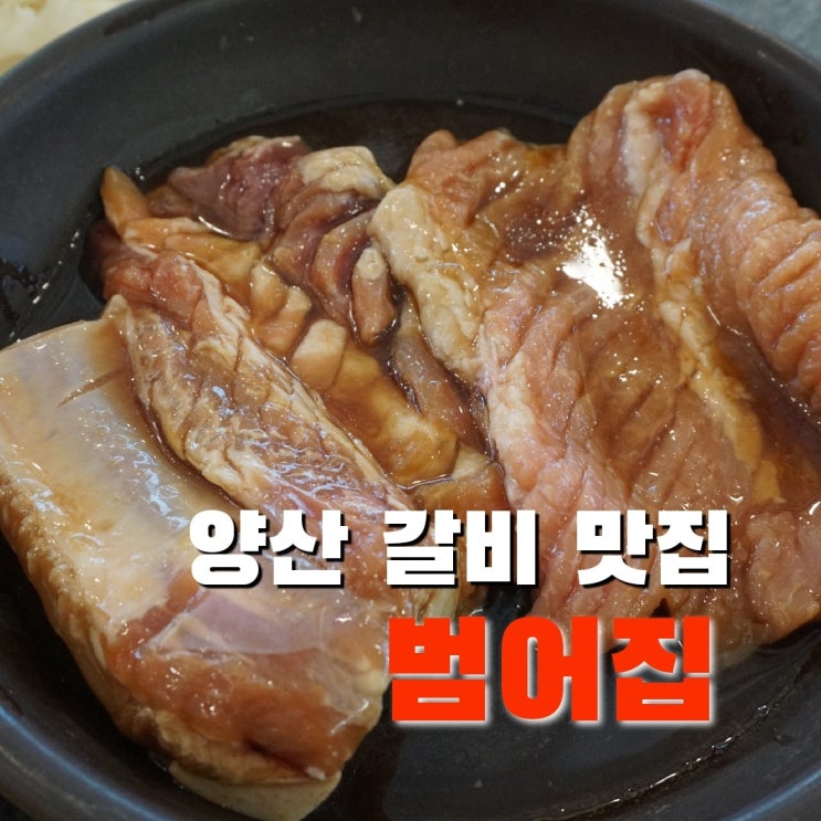  양산 고기집 범어집 양산본점 갈비맛집!