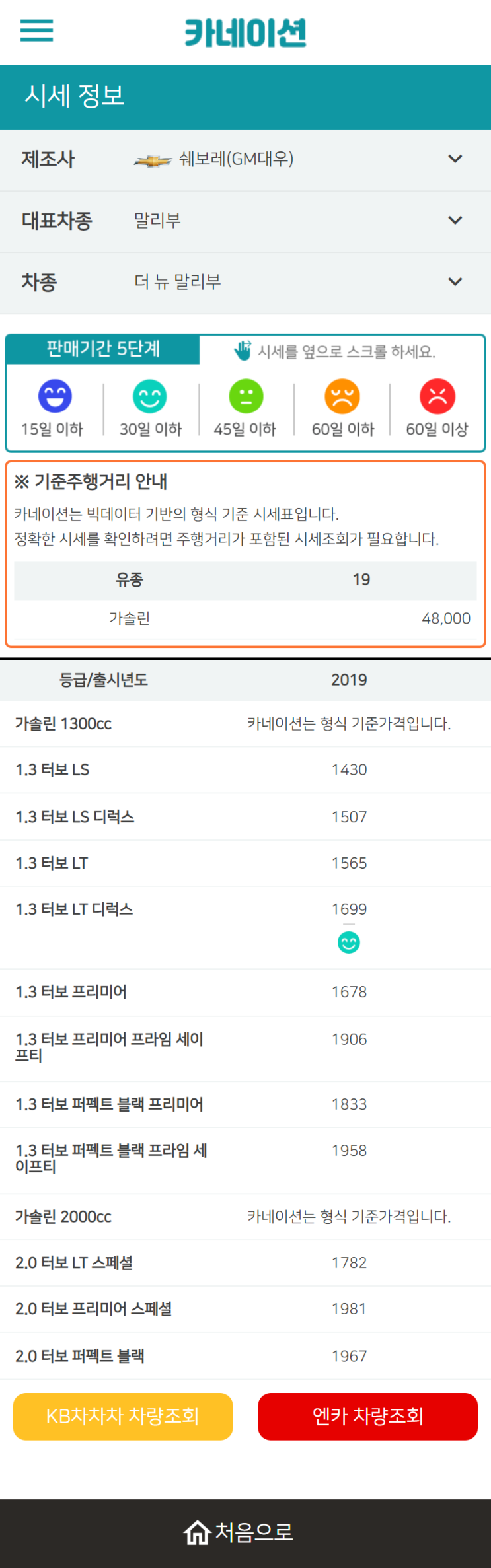 하우머치카 2023년 2월 더 뉴 말리부 중고차시세.가격표 하우머치카 2023년 2월 더 뉴 말리부 중고차시세.가격표