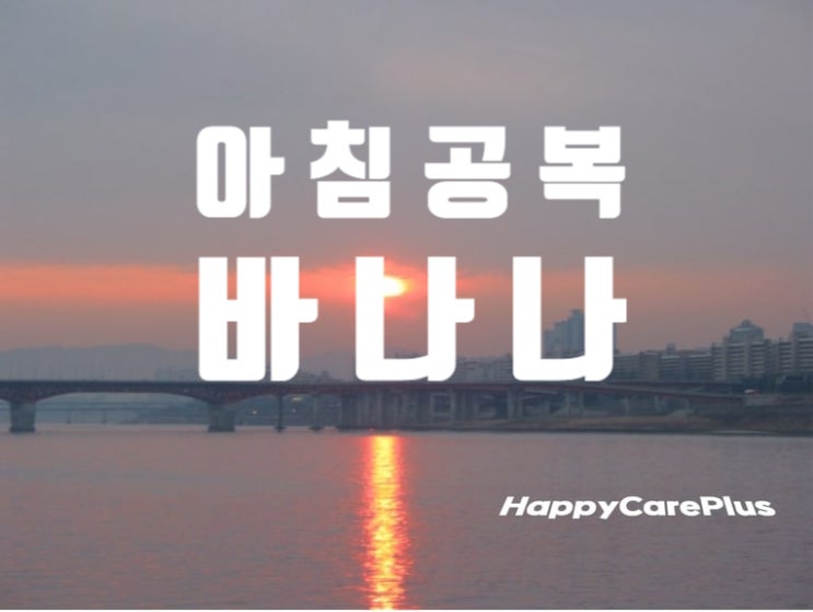  아침 공복에 바나나 / 칼륨 마그네슘 트립토판