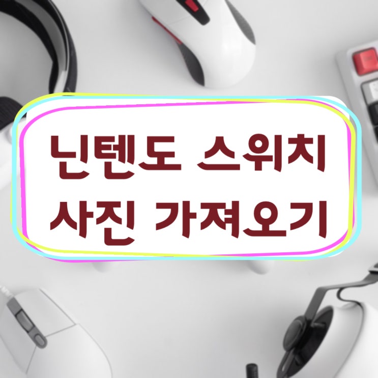 닌텐도 스위치 사진을 스마트폰 & PC로 가져오기!