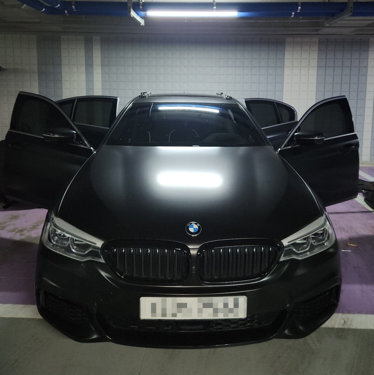  인천 부천 송도 청라 BMW 5시리즈 중고차 구입 실내세차 시공