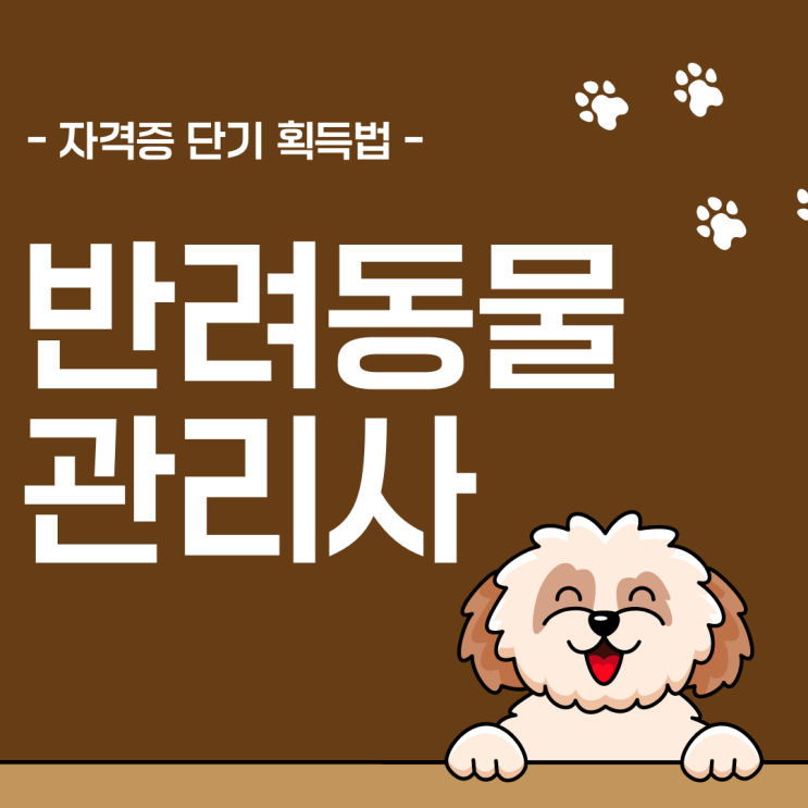반려동물관리사 자격증 단기 획득법 반려동물관리사 자격증 단기 획득법