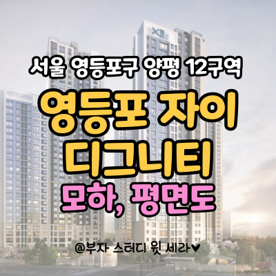  영등포 자이 디그니티 모델하우스, 평면도, 조감도 및 배치도