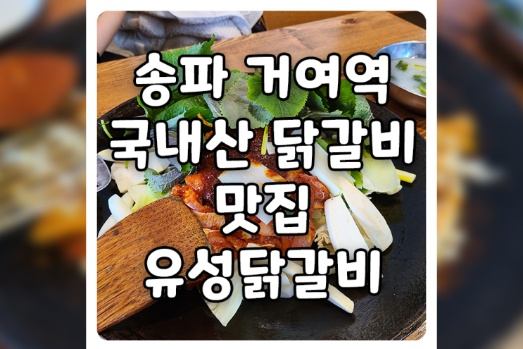  [서울/송파] 거여동 맛집, 국내산 재료만 사용하는 유성닭갈비에 다녀왔습니다